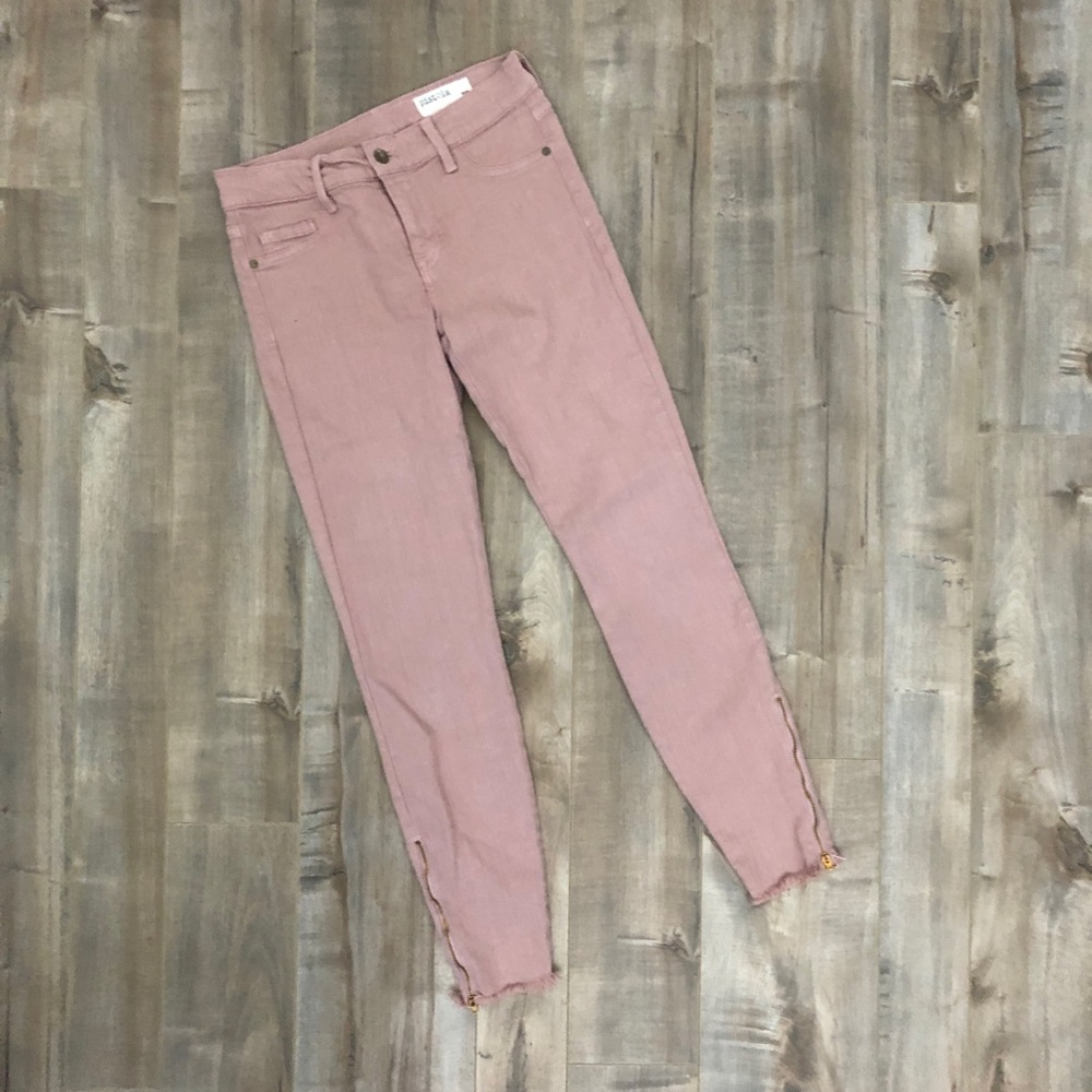 Pistola Catarina frayed raw hem ankle zip jeans